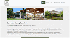 Desktop Screenshot of beavertonlibraryfoundation.org