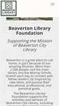 Mobile Screenshot of beavertonlibraryfoundation.org
