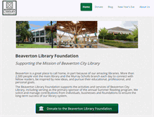 Tablet Screenshot of beavertonlibraryfoundation.org